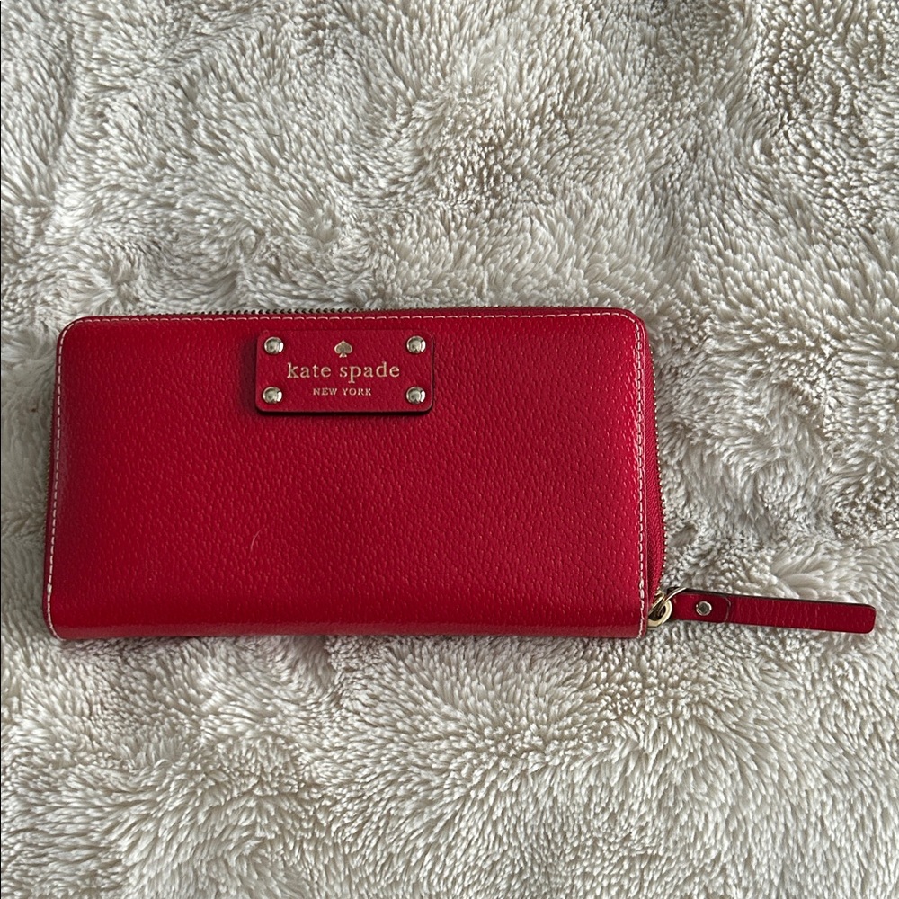 Kate Spade Cherry Red Zip Wallet